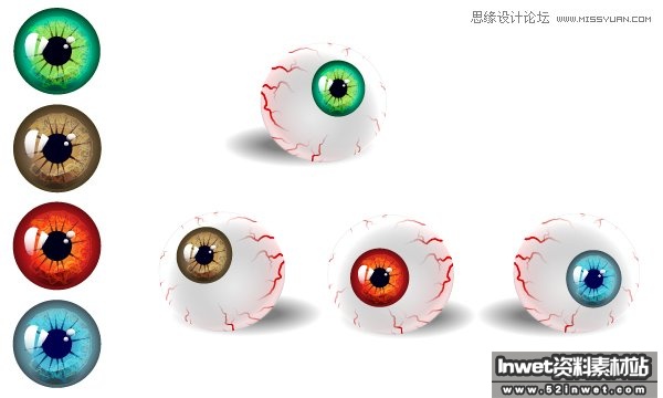 Illustrator制作万圣节带血丝的恐怖眼球,破洛洛