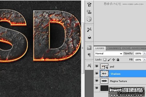 Photoshop制作超酷的岩石立体字教程,PS教程,思缘教程网