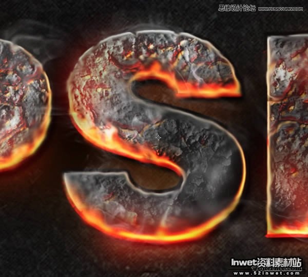 Photoshop制作超酷的岩石立体字教程,PS教程,思缘教程网