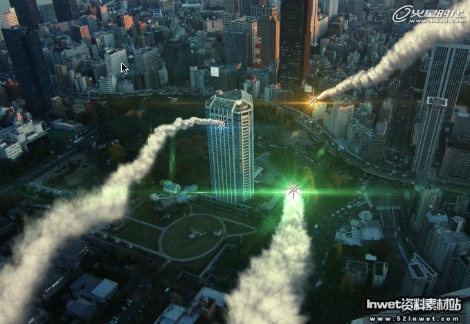 AE打造被飞弹袭击的城市 点击查看大图 AE打造被飞弹袭击的城市
