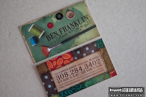 Arts & Crafts Store Business Cards by Melissa Elmblad in Showcase of 50 Creative Business Cards