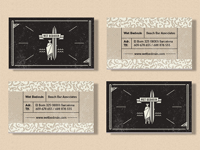 Wet Bedouin Business Cards by Tiberiu Sirbu in Showcase of 50 Creative Business Cards