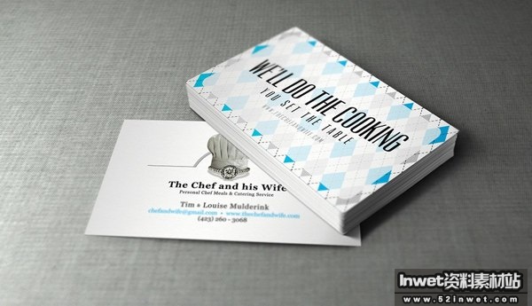 The Chef and his Wife brand by TJ Mulderink in Showcase of 50 Creative Business Cards
