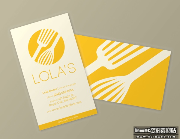 Lola's Brand Identity by Erica Tedesco in Showcase of 50 Creative Business Cards