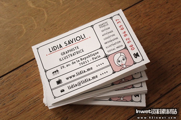 Carte de Visite - Ticket to Ride by Lidia Savioli in Showcase of 50 Creative Business Cards